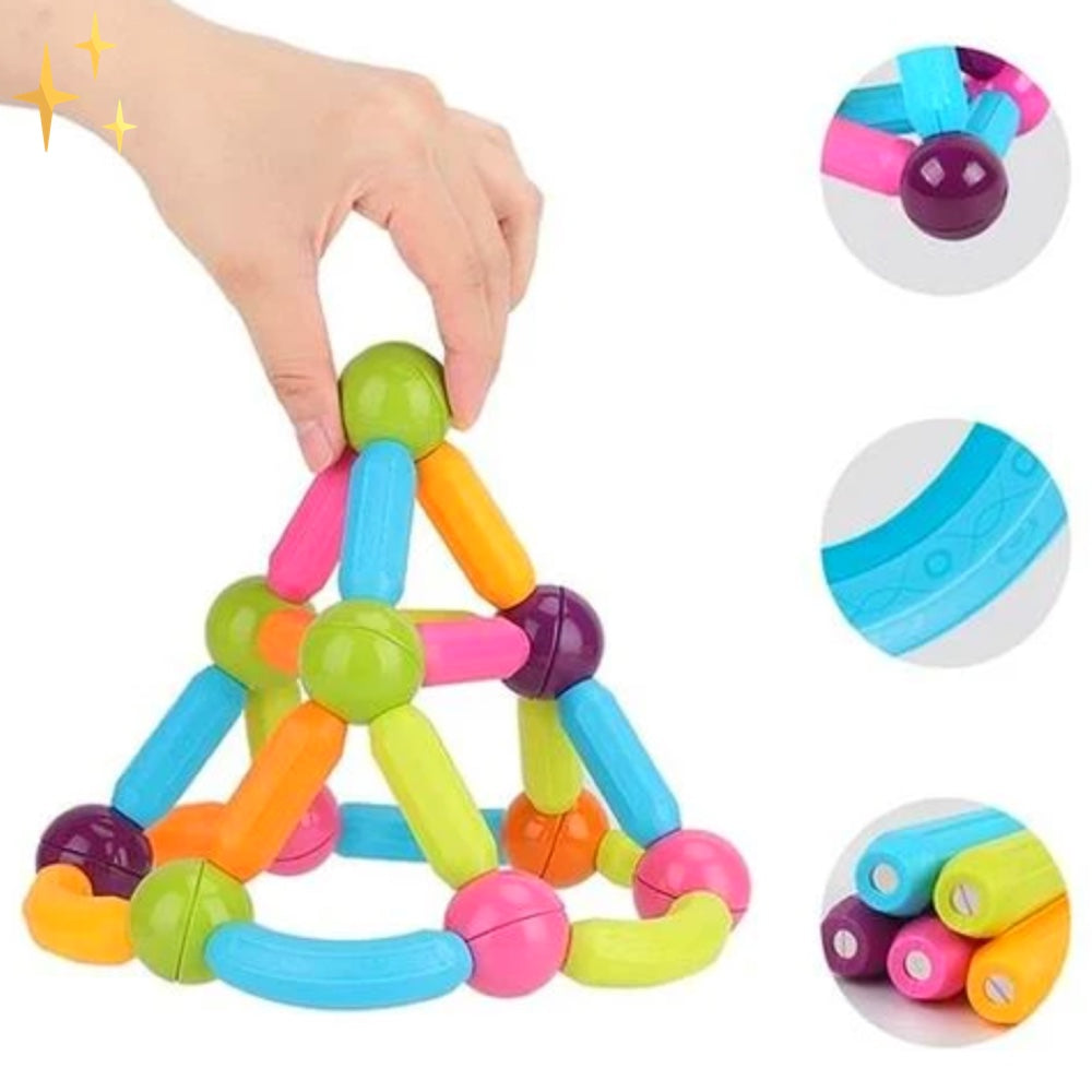 64-Piece Magnetic Building Blocks - Creatix