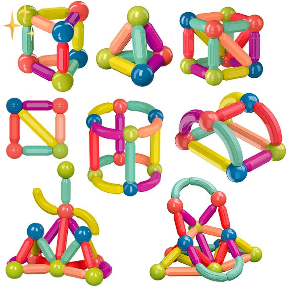 64-Piece Magnetic Building Blocks - Creatix
