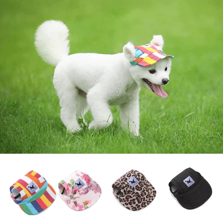 Stylish Round Brim Dog Cap - SunnyPaws