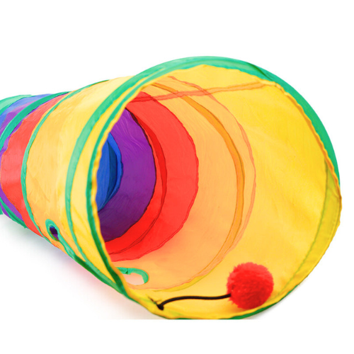 Rainbow Play Tunnel for Cats - PurrfectPlay Tunnel
