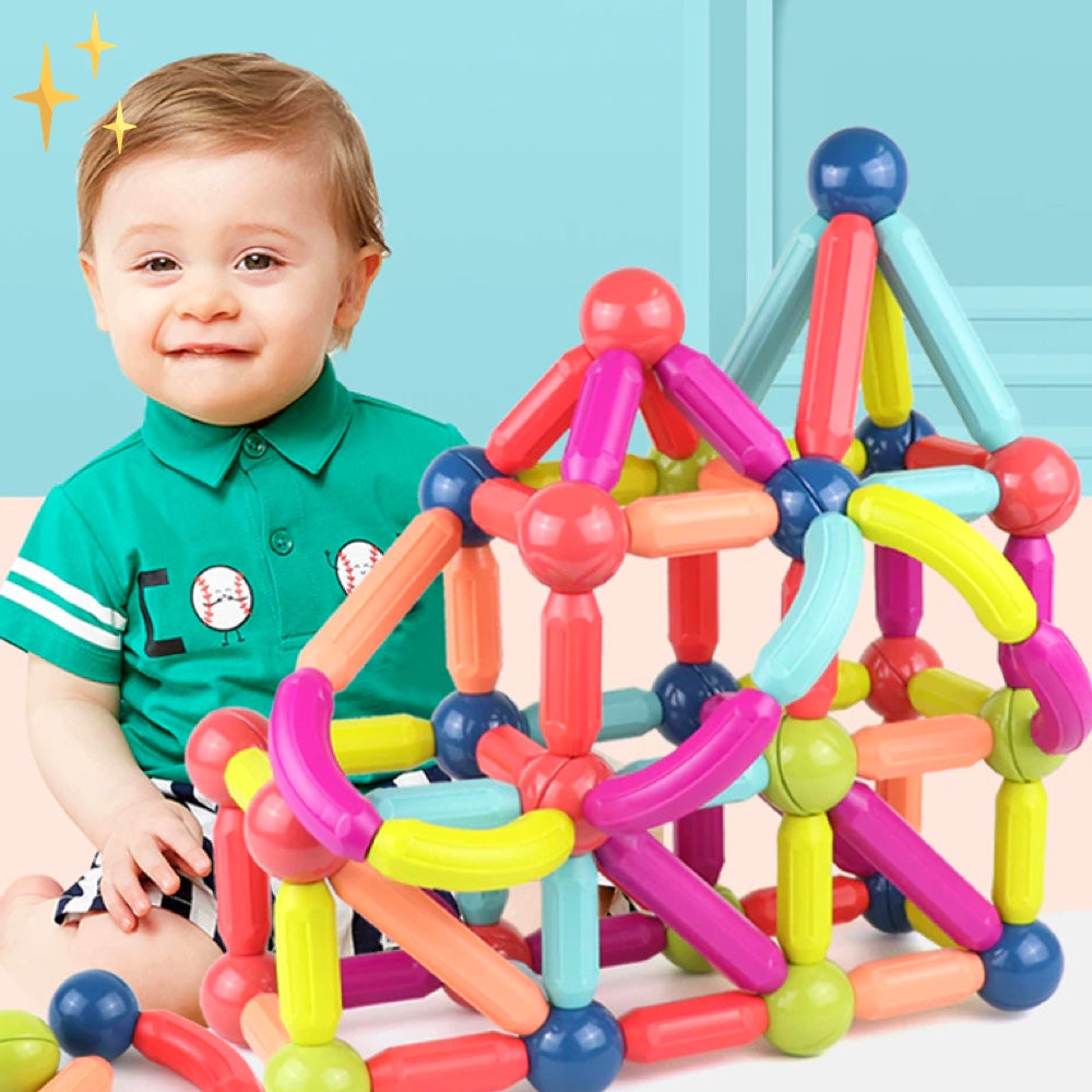 64-Piece Magnetic Building Blocks - Creatix