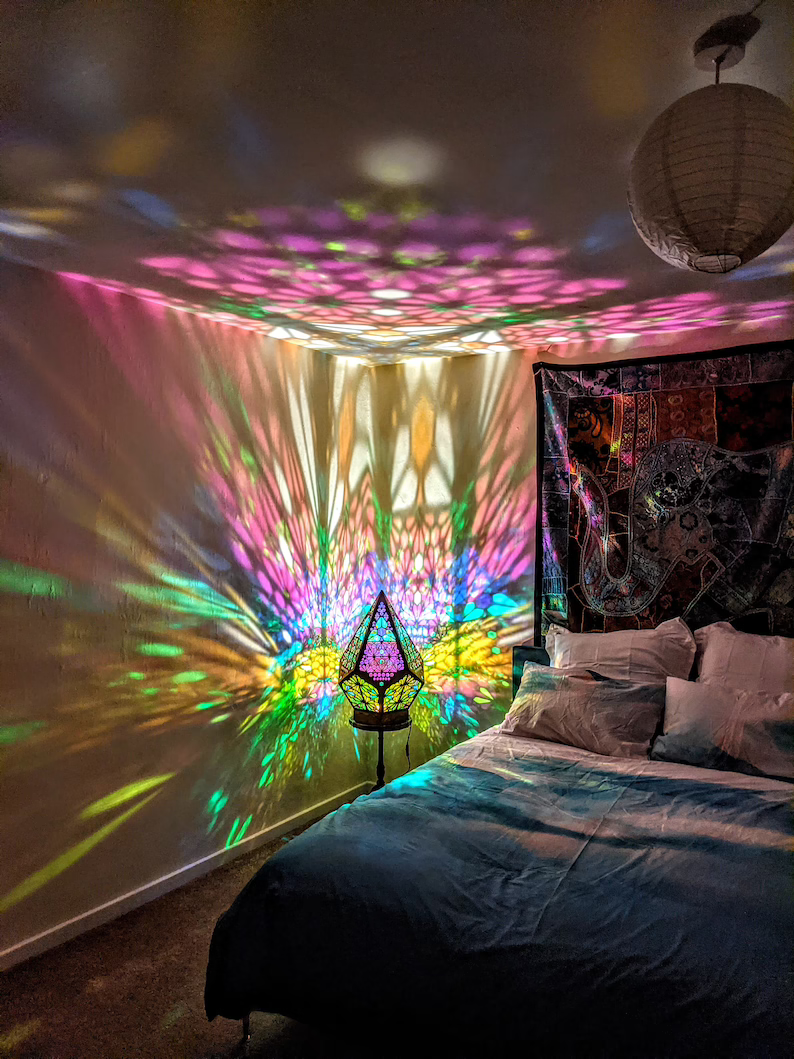 Glass Block Style LED Table Lamp - LumiAura