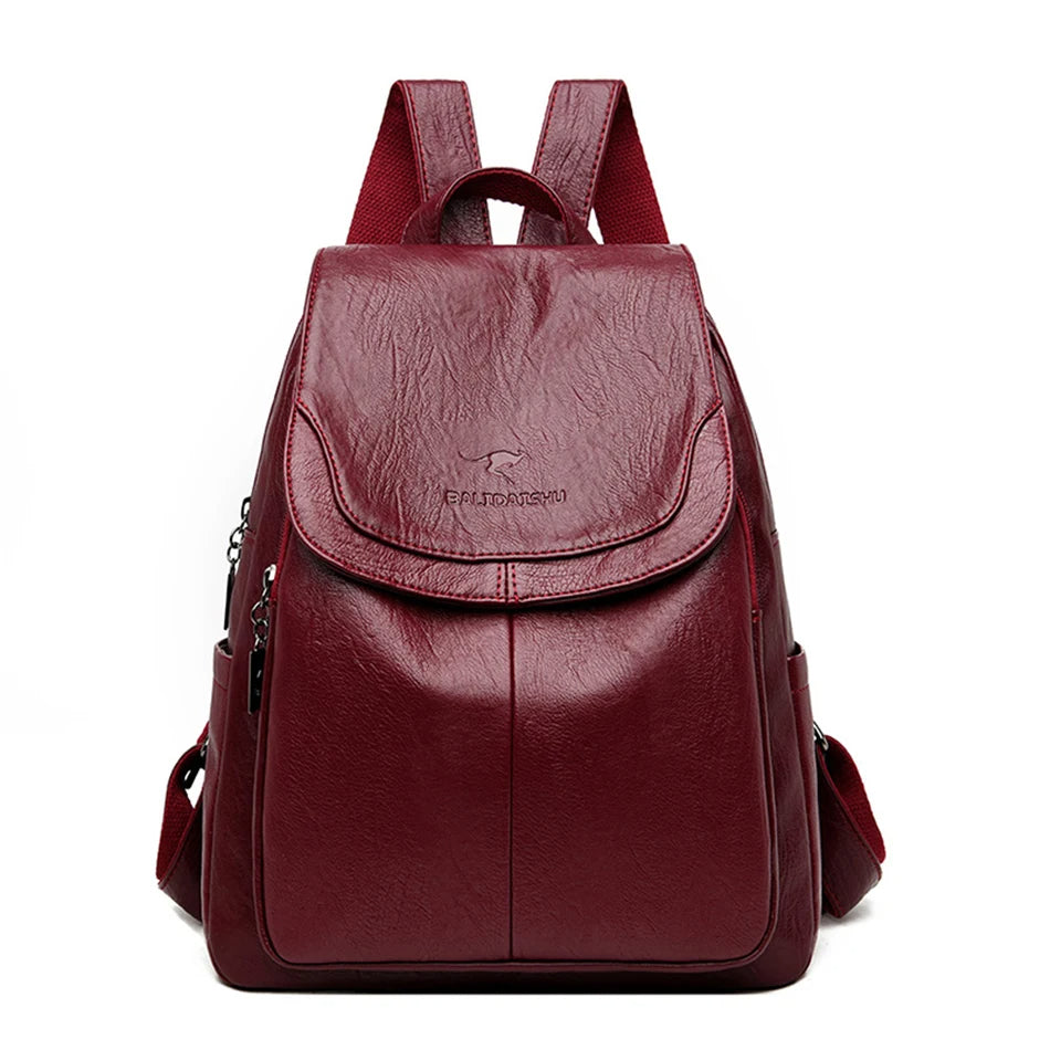 Anti-theft Mini Leather Backpack for Women