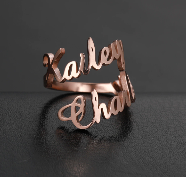 EterniRing Premium Custom Name Ring | Handcrafted Elegant Stainless Steel Jewelry