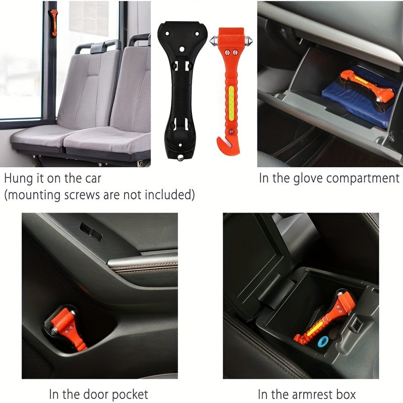 Safety Hammer & Seatbelt Cutter - Essential Survival Tool for the Car
