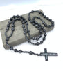 Tiger's Eye and Lapis Lazuli Cross Rosary Necklace for Men – Orion