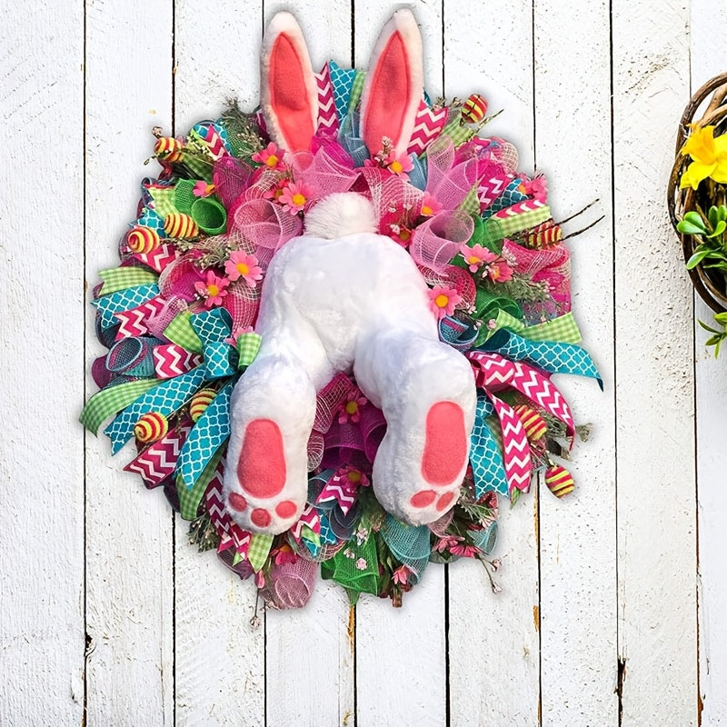 Cute Easter Bunny Wreath – Perfect for Spring and Easter Decorations
