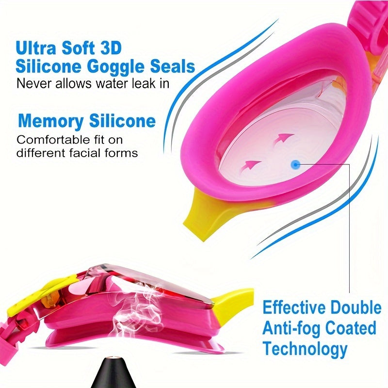 AquaKids Swim Goggles - Comfortable & Leak-proof Swim Goggles for Children
