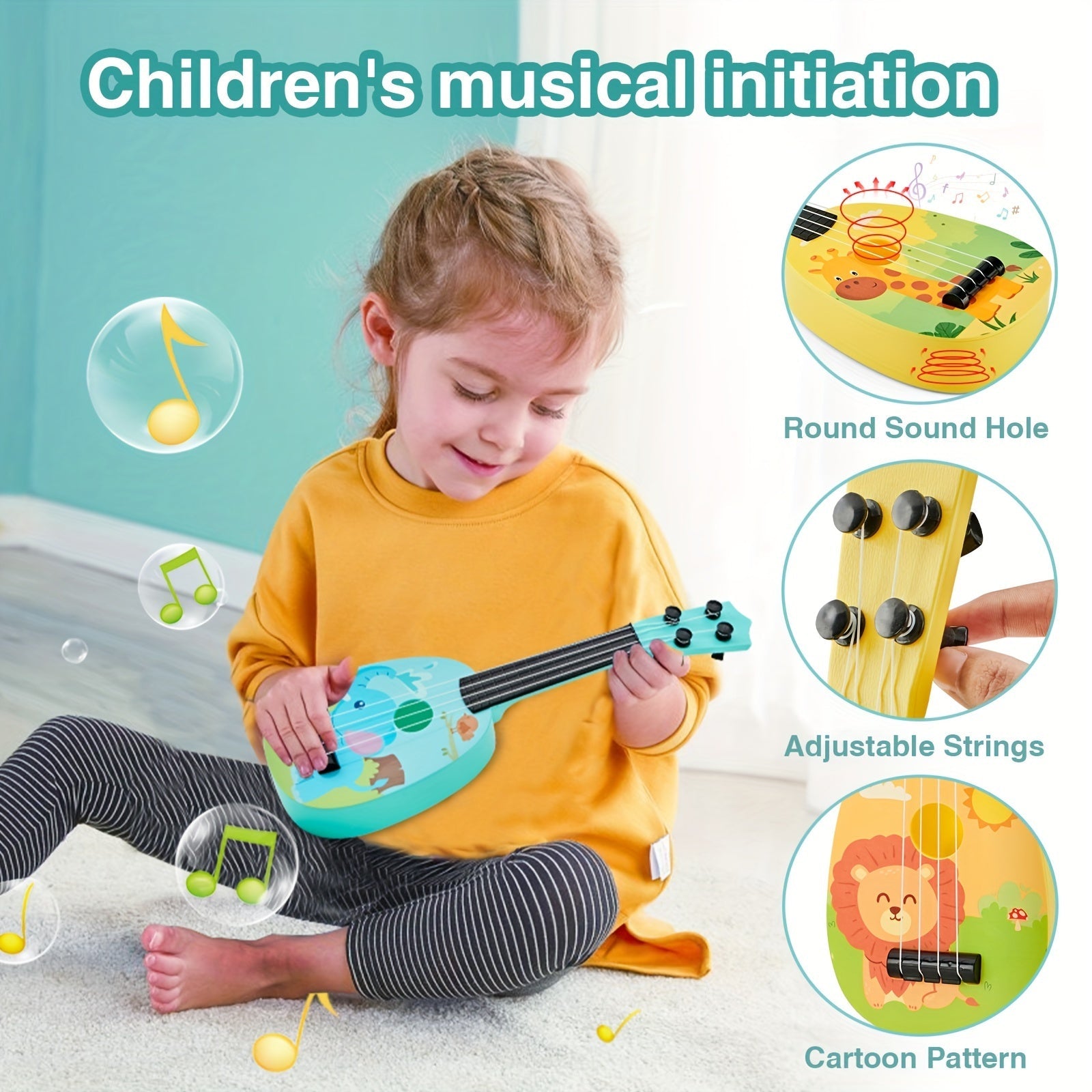 Cute Ukulele for Children – Cheerful and Colourful Musical Instrument for Beginners