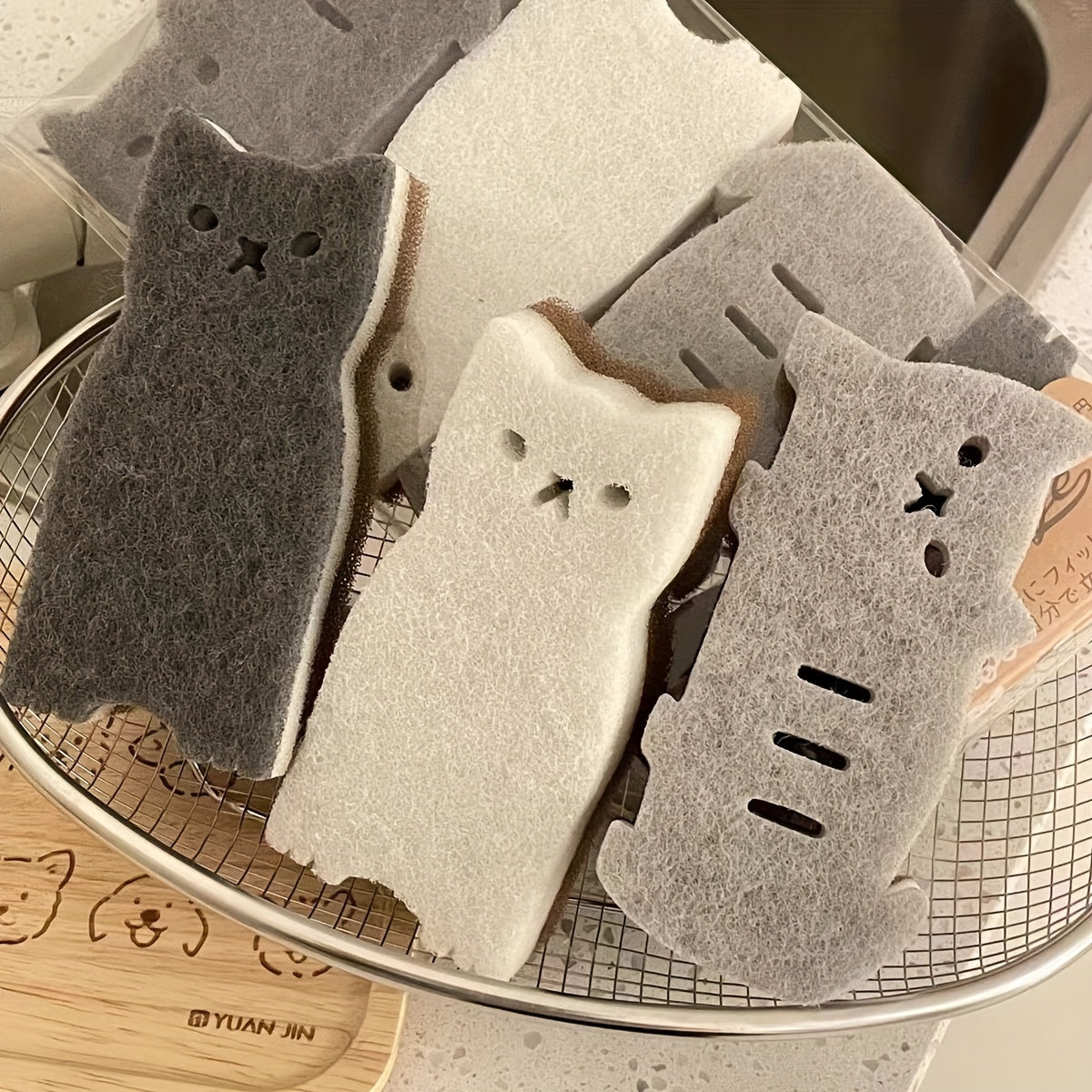 Purrfect Clean Cat Sponge Set – Durable, Cute and Super Functional