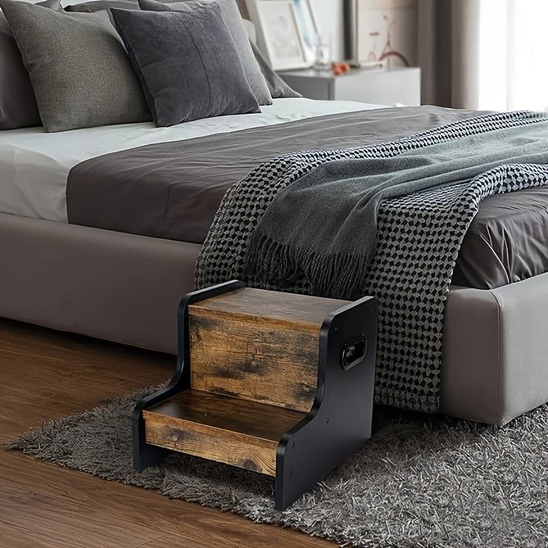 Rustic Wooden Stacking Stool - For Convenience and Safety