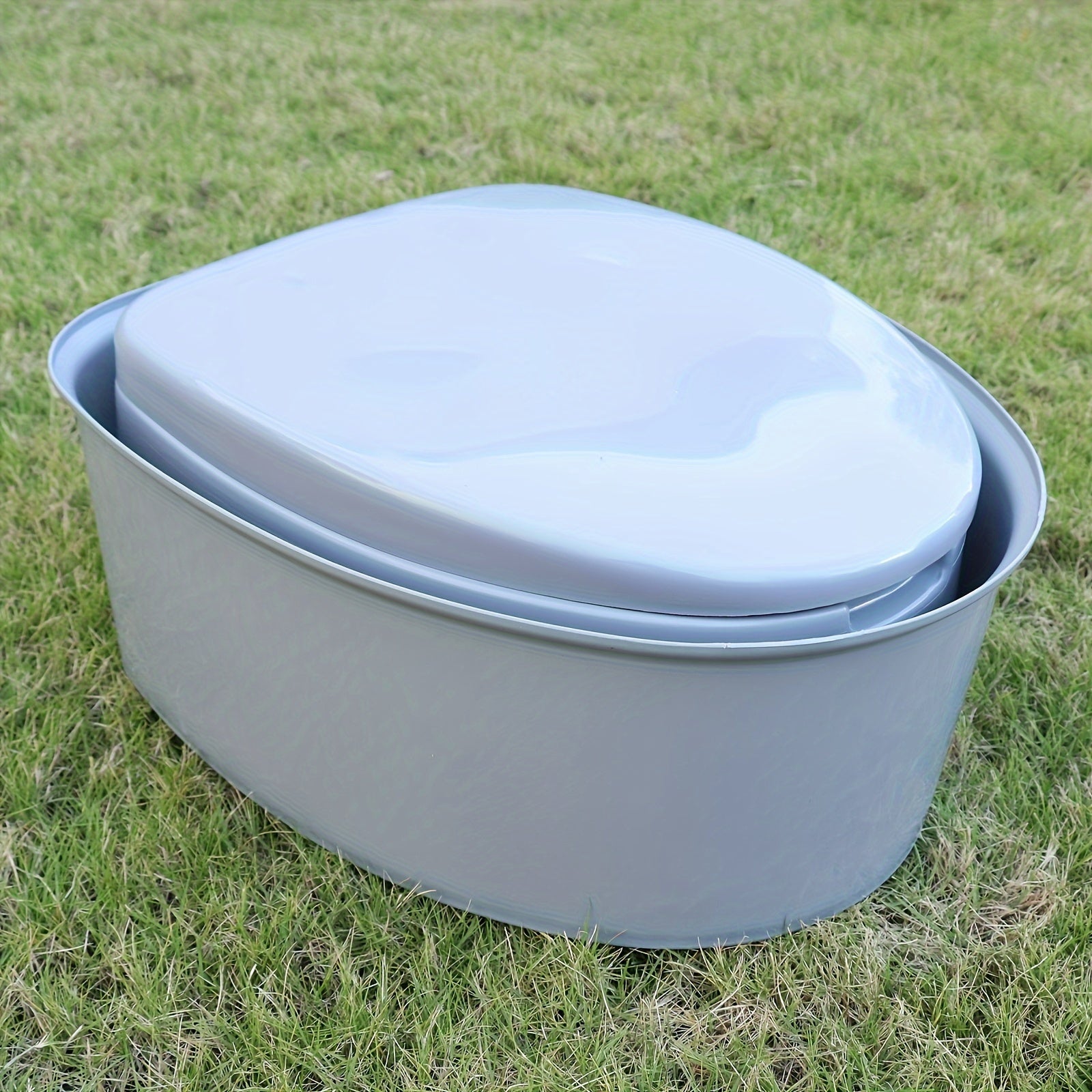 Portable Grey PVC Toilet - Comfortable and Convenient for Camping and Emergency Use