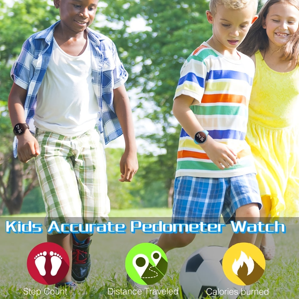 LED Digital Pedometer Watch with Vibrating Alarm – Fitness Tracker for Children