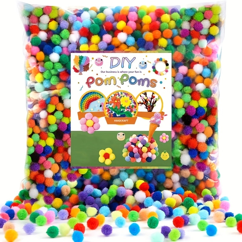 DIY Pom Poms Set – 2000 Pieces for Creative Craft Projects
