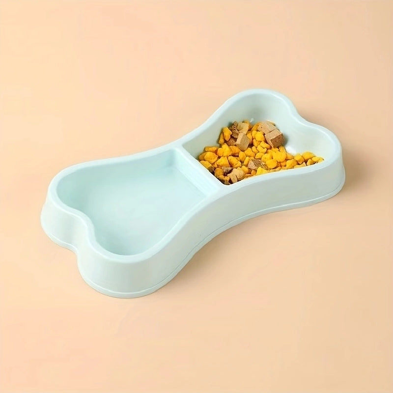 Macaron Bone-Shaped Double Dog Bowl – Practical and Stylish Dining for Your Dog