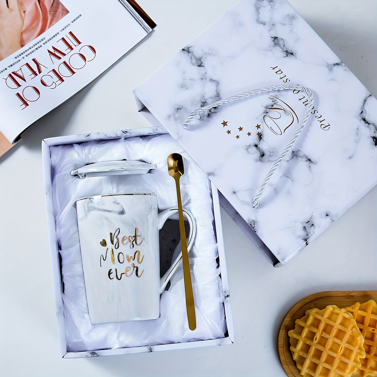 Marble Mug Set with Gold Print – The Perfect Mother’s Day Gift