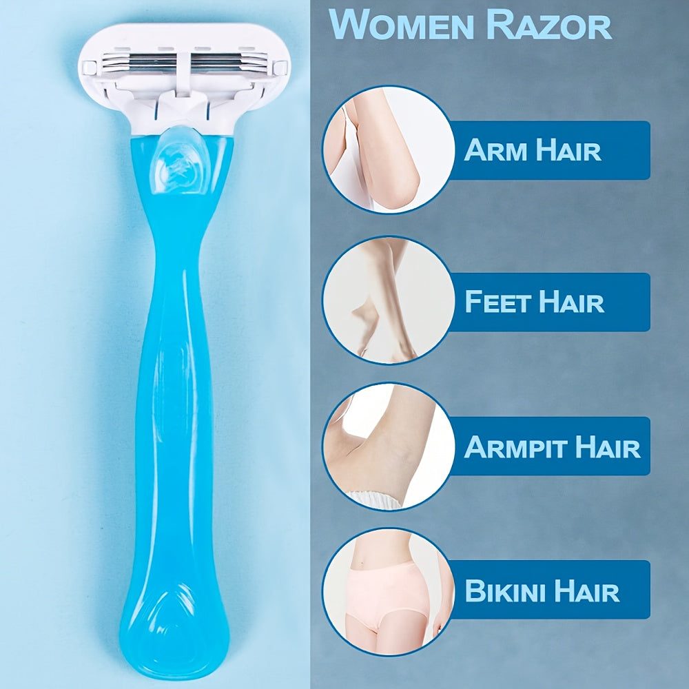 Manual Ladies Shaver with 8 Removable Blades – Smooth and Comfortable