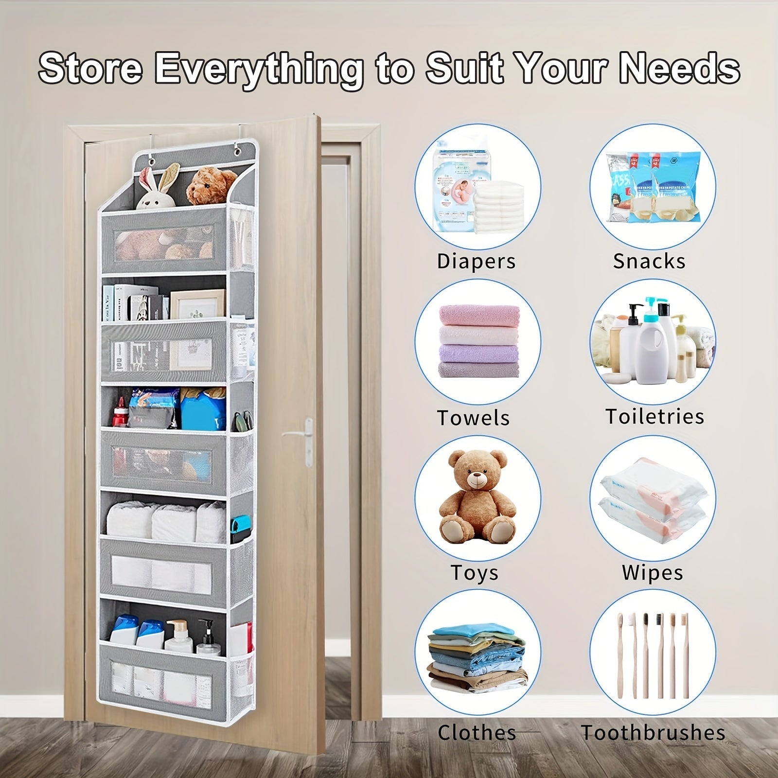 Hanging Storage Organiser with 3 Levels – Practical and Spacious for Any Room