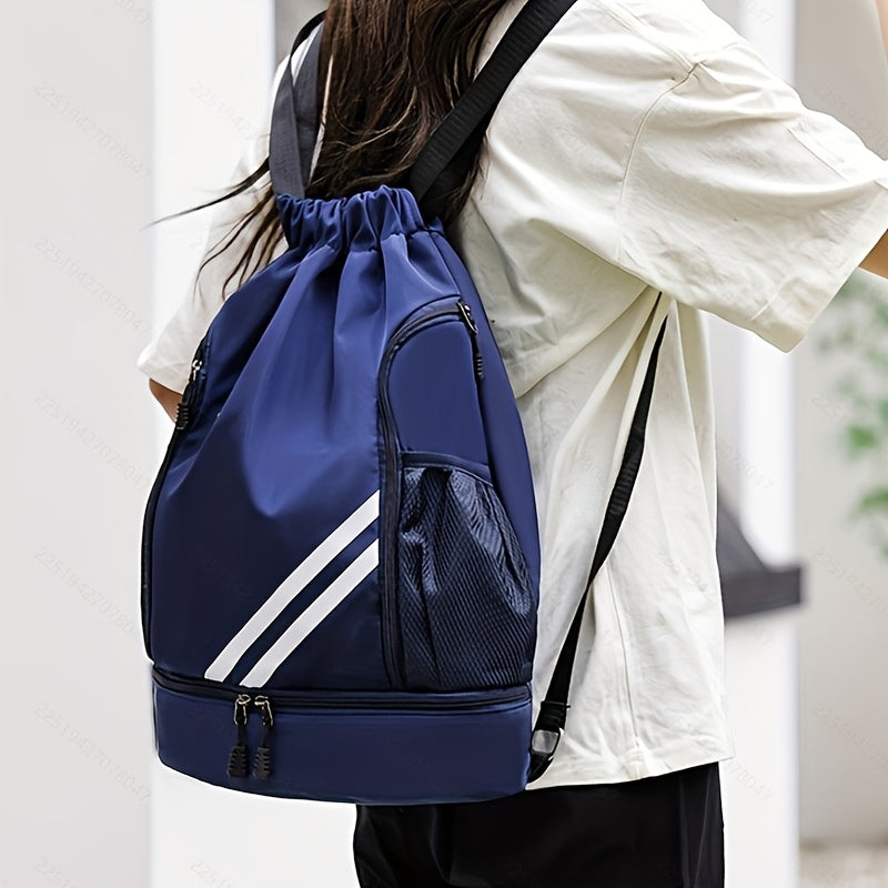 Stylish Nylon Gym Bag with Drawstring – Practical and Waterproof for Sports and Travel