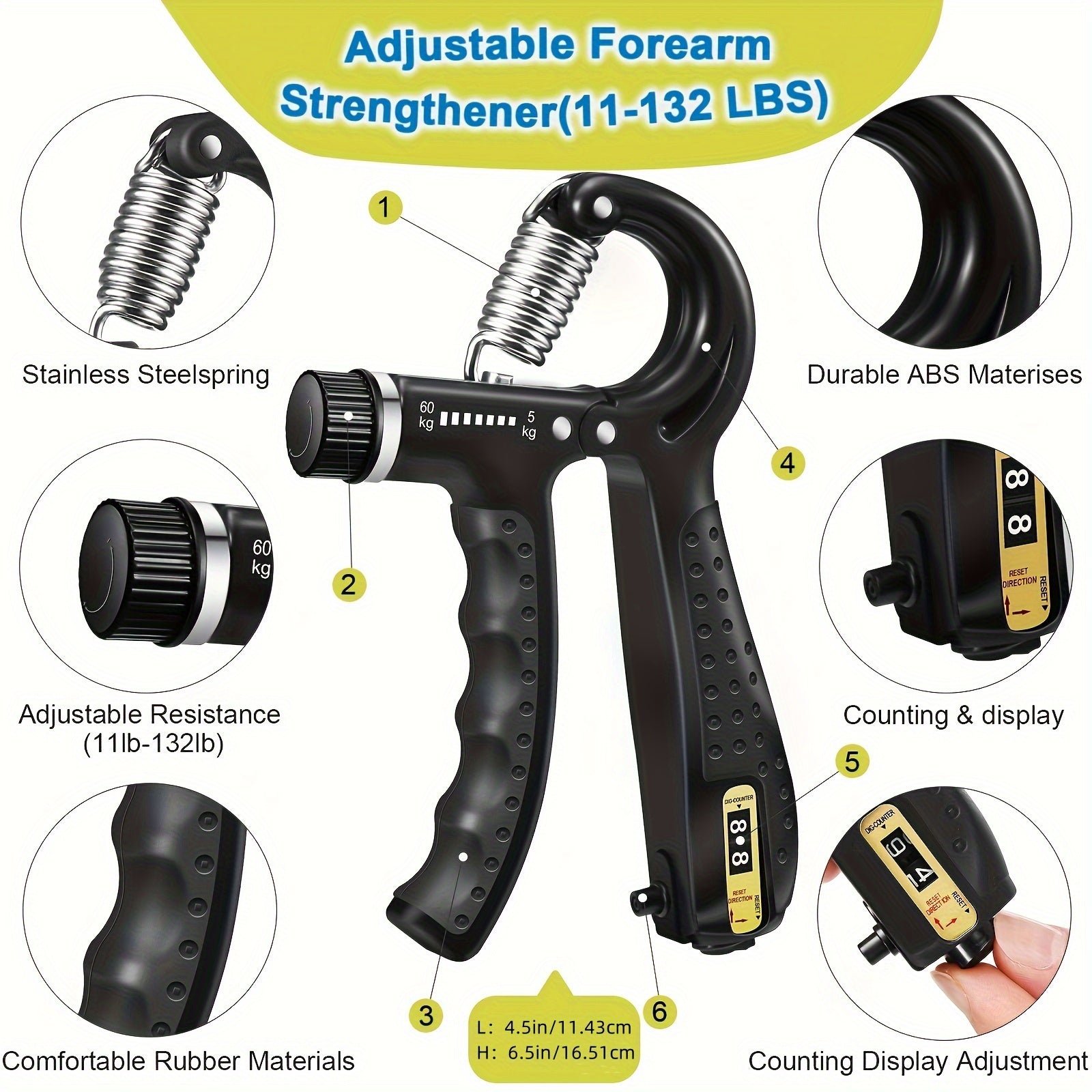 PowerGrip Hand Trainer Set – 5-in-1 for Strong Hands and Forearms