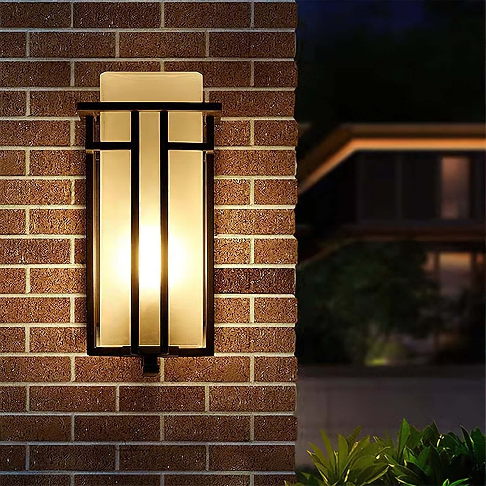 Outdoor Wall Lamp - Iron & Glass