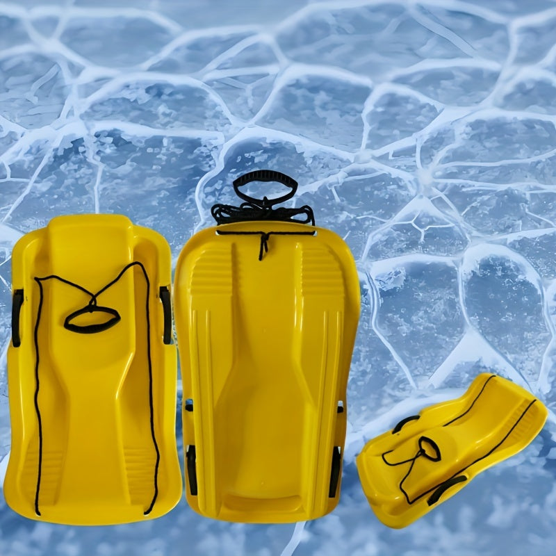 Versatile Ski Sledge with Brake – Perfect for Snow, Grass, and Ice, Incl. Towing Rope