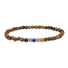 Men's Bracelet Made of 4 mm Natural Stone with Evil Eye Bead – Thor