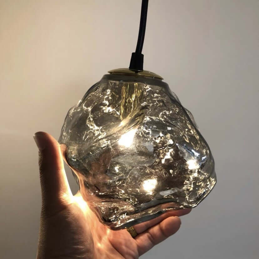 Pendant Lamp with Lava Glass Design