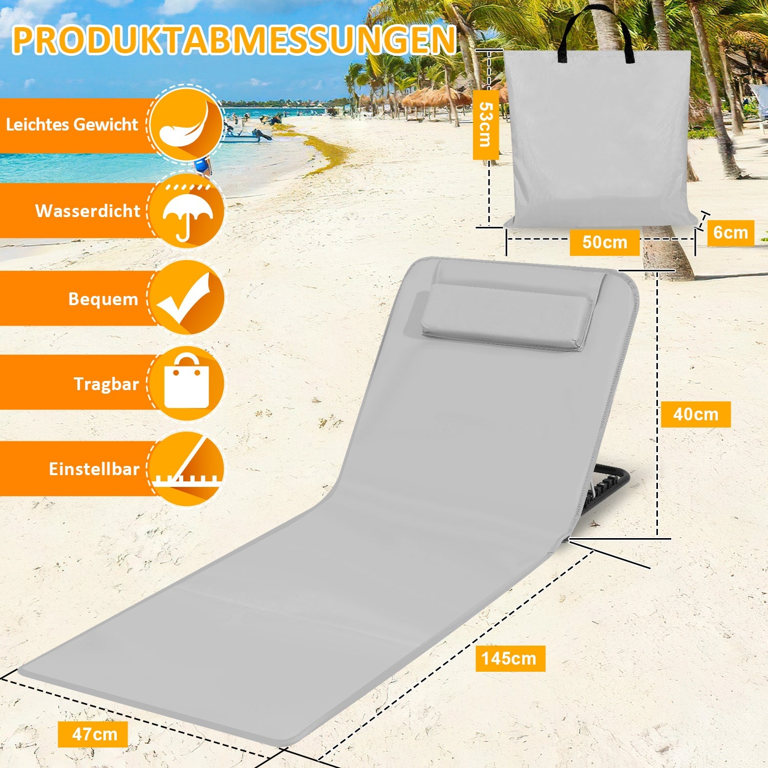RelaxMate Portable Beach Lounger – Comfort and Convenience on the Go