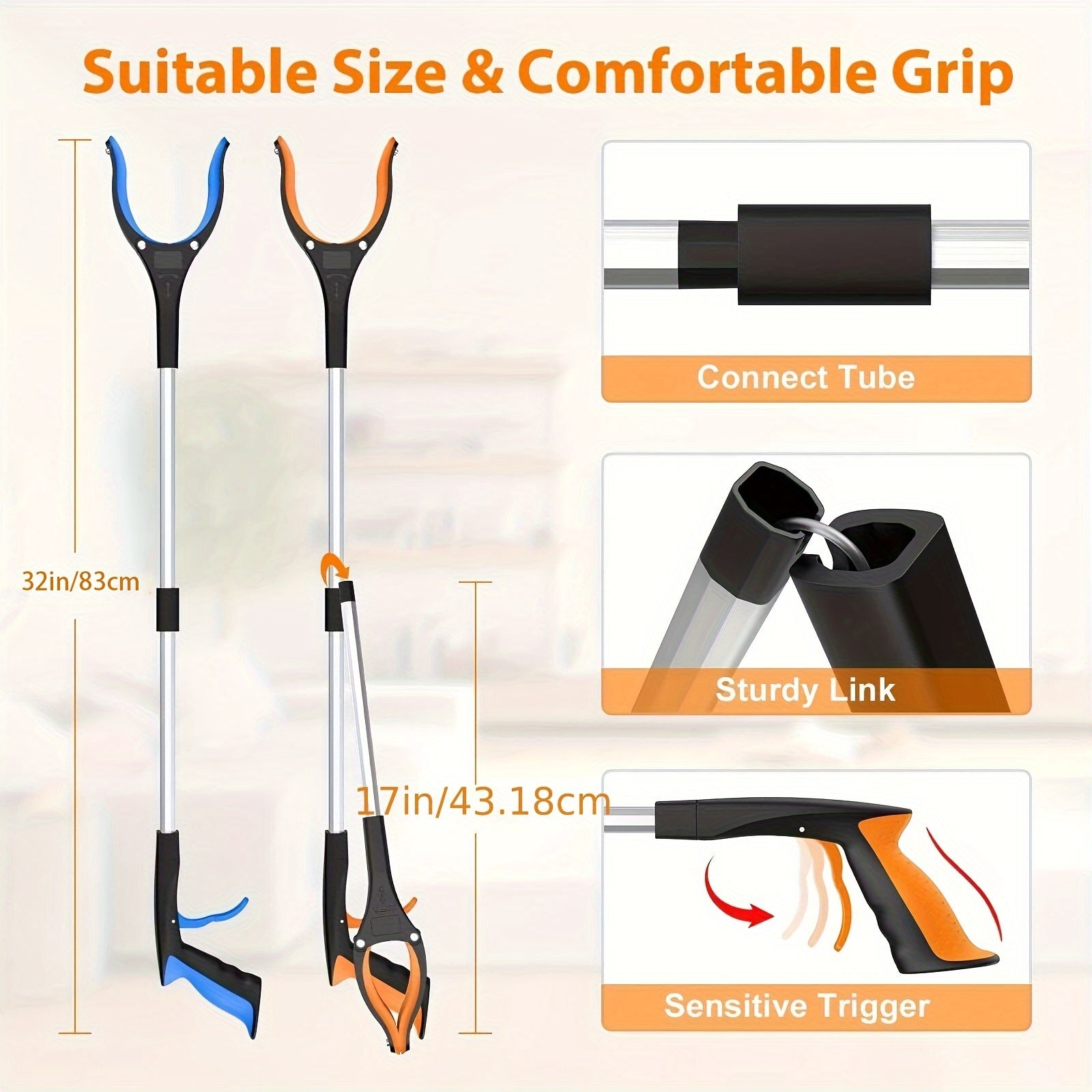 Comfort Grip Grabber with Rotation – Lightweight and Handy for Effortless Reaching