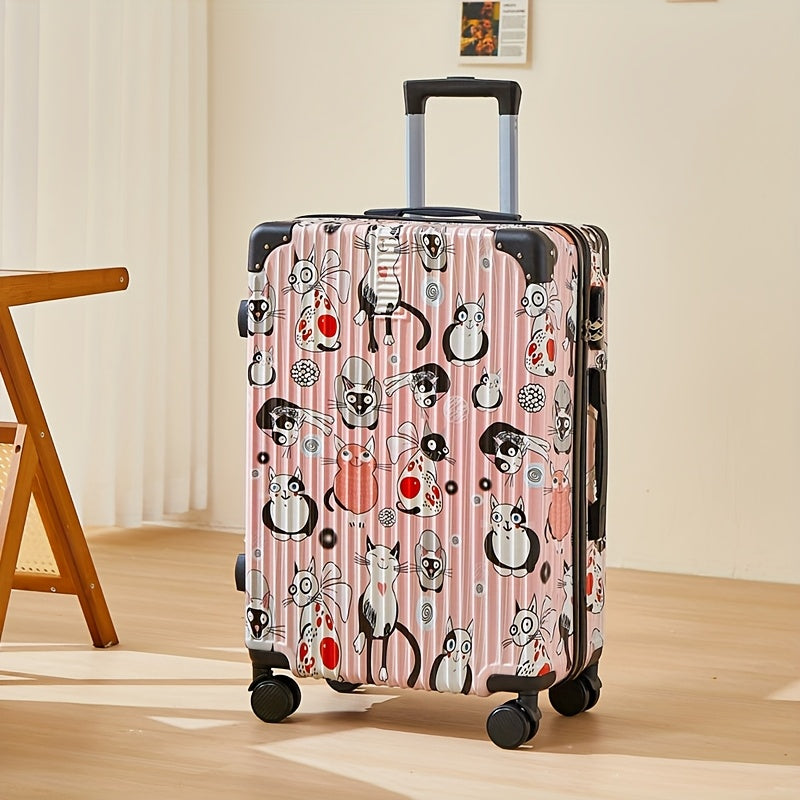 Luxury Graffiti Suitcase with Space Theme – 24 Inch Airline Case with Spinner Wheels and TSA Lock