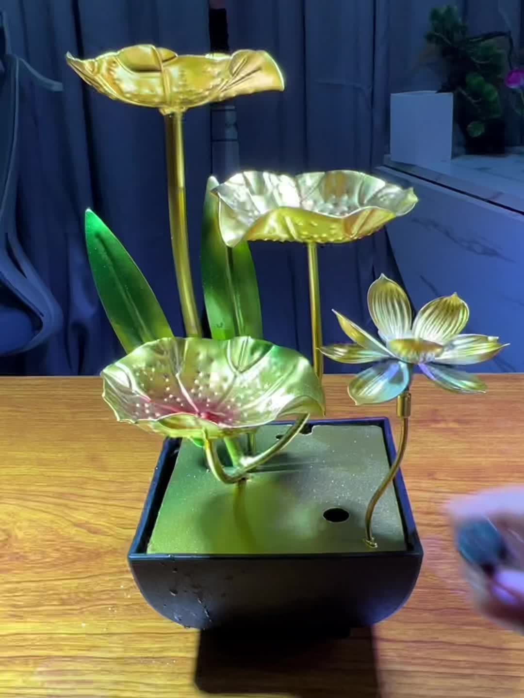 Serene Lotus Indoor Fountain – Calming and Atmospheric