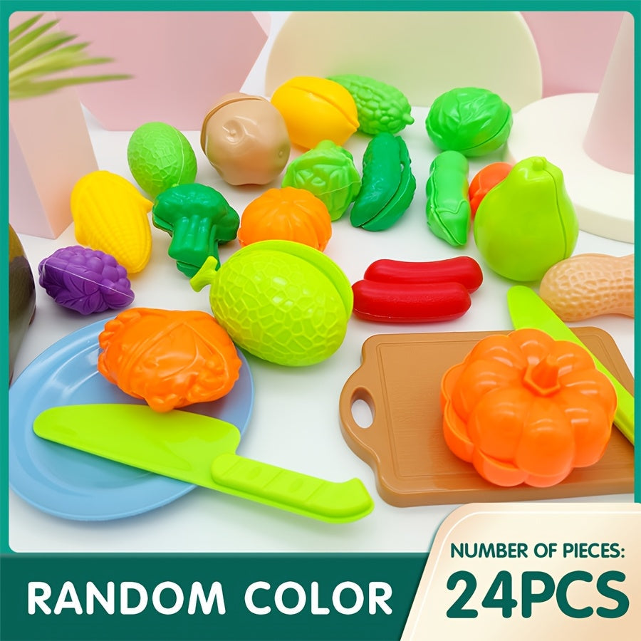 Educational Cutting Set with Food, Fruit and Vegetables – Perfect for Early Learning and Role Play