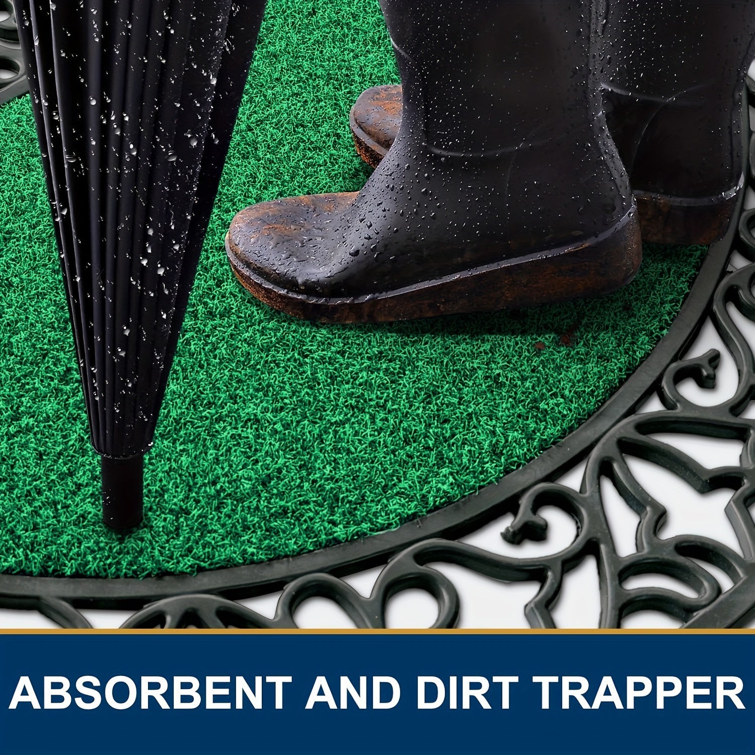 Heavy-Duty PVC Door Mat – Non-Slip and Absorbent for Large Doors