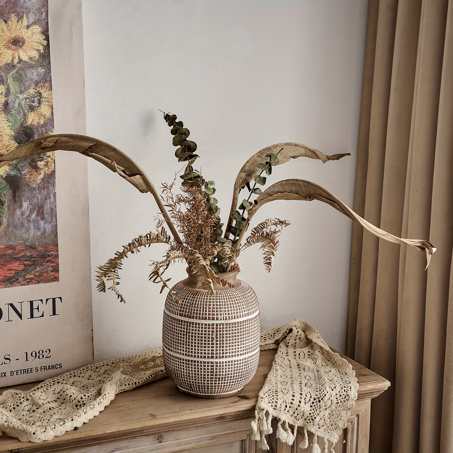 Rustic Geometric Vase - Natural Atmosphere for Your Interior