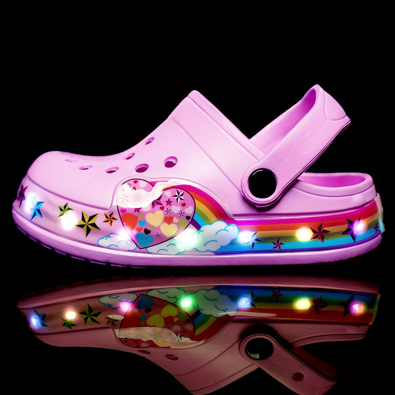 Glow-in-the-Dark Children's Clogs – Breathable and Non-Slip Shoes