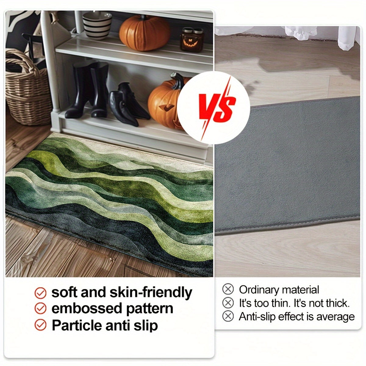 Geometric Wave Bath Mat – Perfect for Bathroom or Entrance