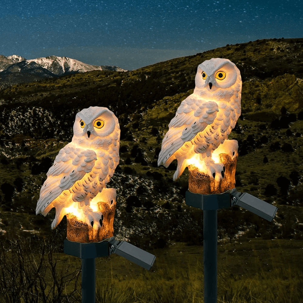 2x Solar Garden Lights - Hedgehog Design