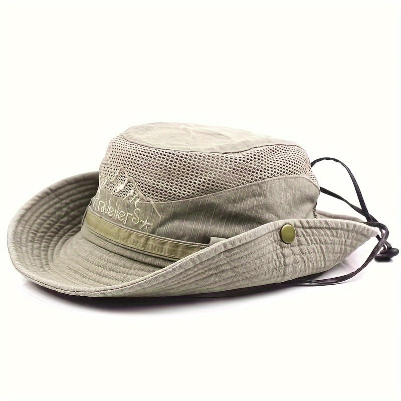 Breathable Outdoor Sun Hat with Cord - UV Protection and Comfort for All Seasons