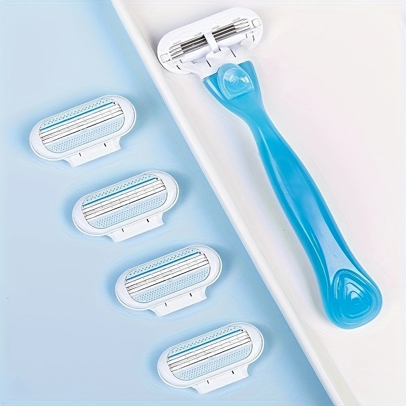 Manual Ladies Shaver with 8 Removable Blades – Smooth and Comfortable
