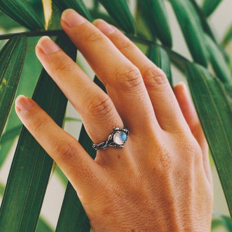 Stylish Moonstone Statement Ring – Iris
