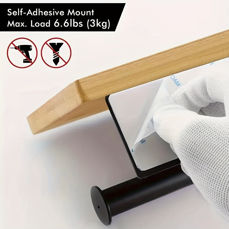 Wooden Toilet Paper Holder with Shelf – Ideal for Wall Mounting