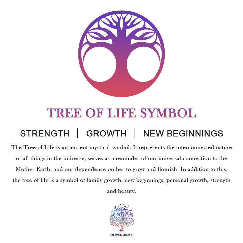 Stylish Crystal and Tree of Life Gemstone Necklace – Elara