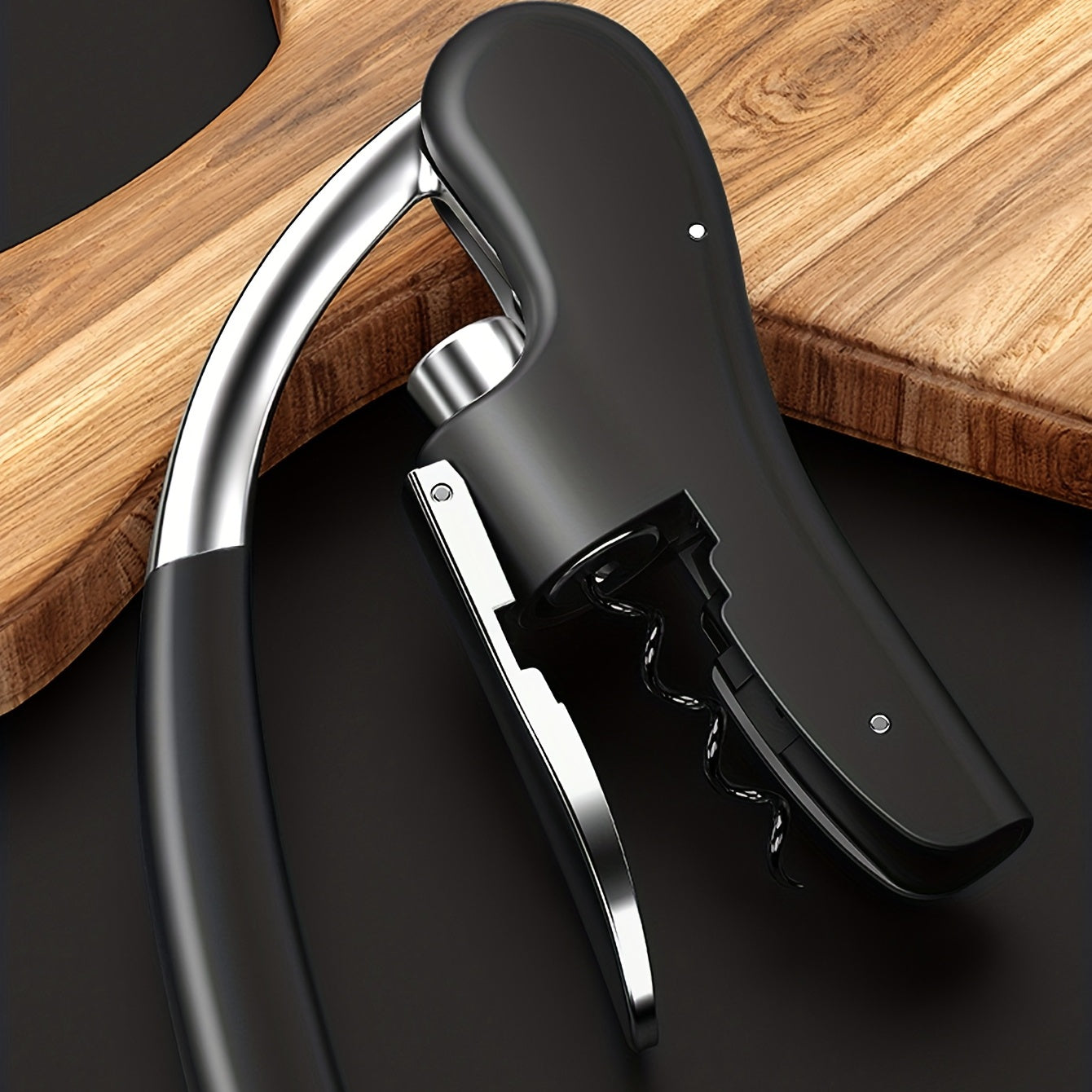 Ergonomic Corkscrew – Quickly and Safely Open Wine Bottles for Home and Hospitality