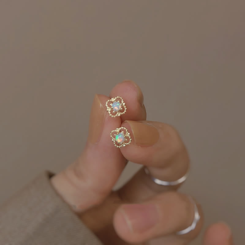 Delicate Vintage Earrings with Opal – Seraphina