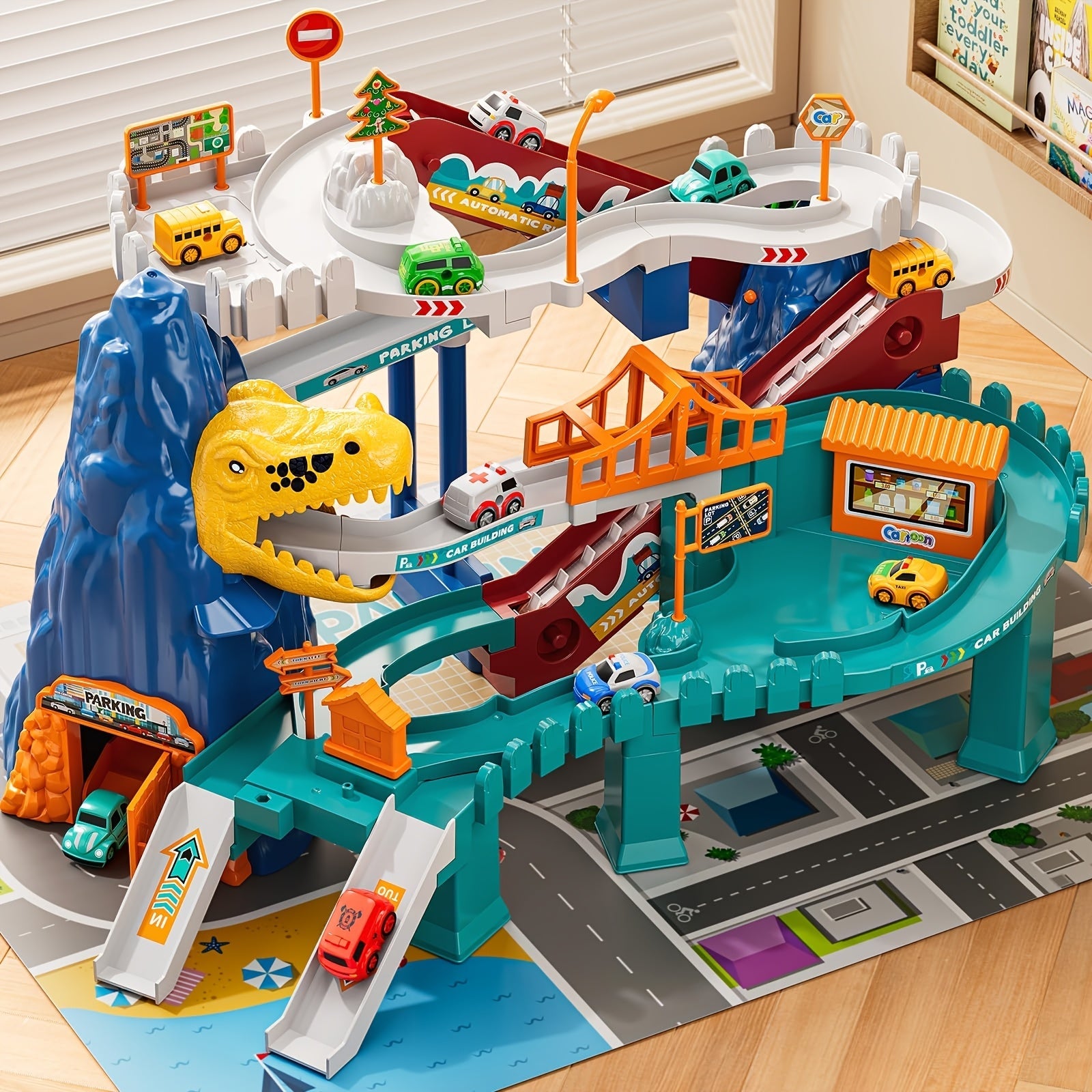 DinoRace Playset - Exciting Race Track with Dinosaur Adventure