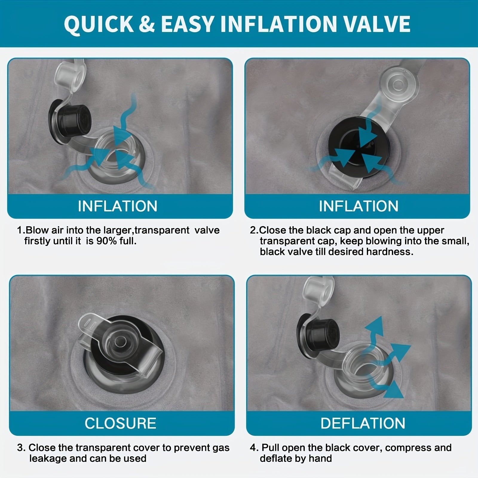 Inflatable Leg Elevation Cushion - For Improved Blood Circulation, Ideal for Sleeping