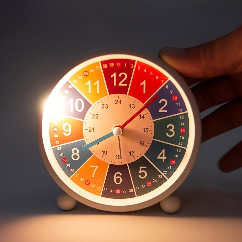 Educational Silent Alarm Clock – Colourful Clock for Students and Children