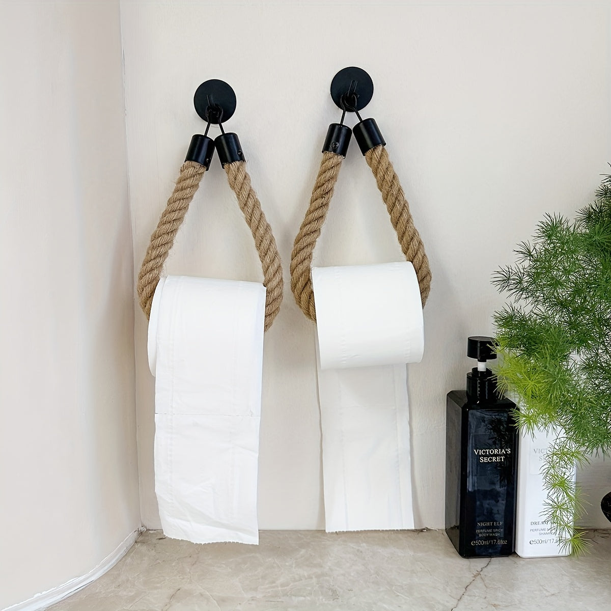 Hemp Rope Toilet Roll Holder - For Stylish Bathrooms