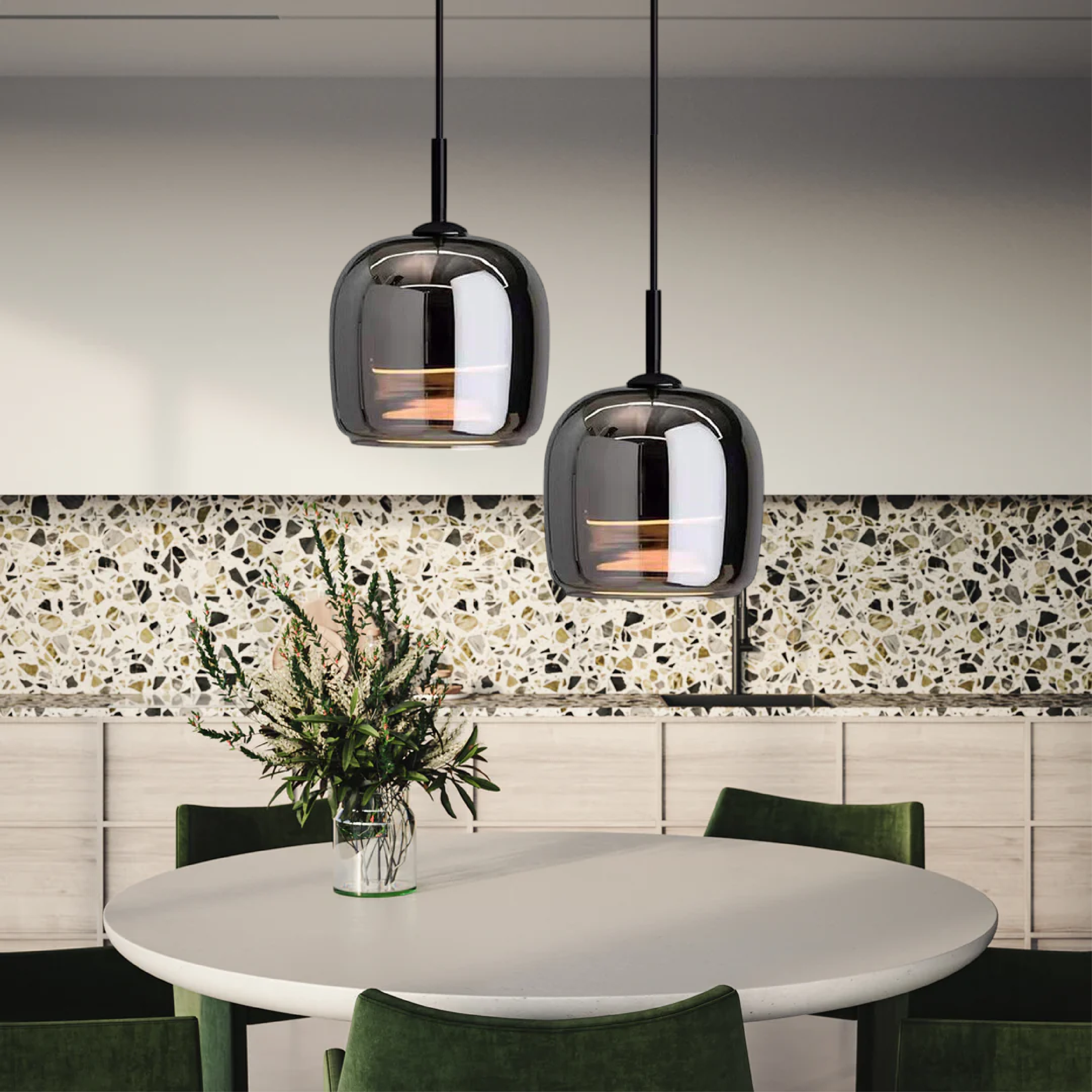 Modern Glass Pendant Light - Scandinavian Design